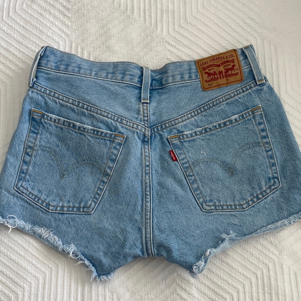 Levi's Light Blue Jean Shorts